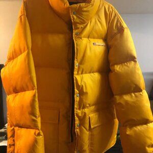 Vintage Polo Jeans Ralph Lauren Yellow Down Puffer Jacket L